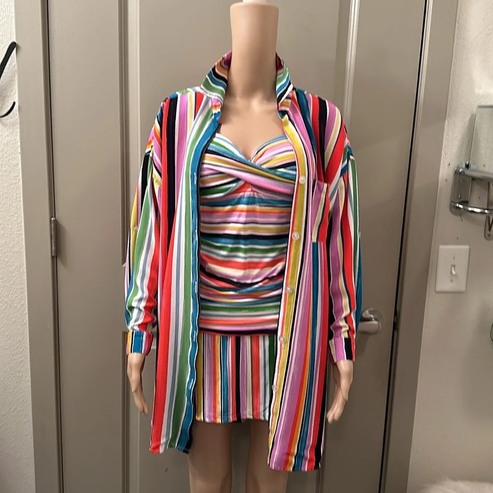 Anne Cole 2-piece swim skirt, top and coverup. - Picture 1 of 16